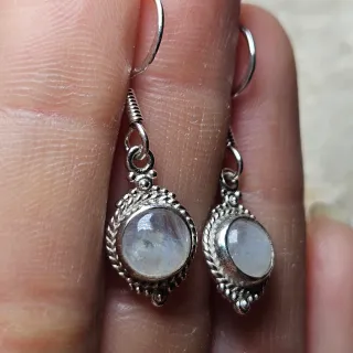 Pendientes Plata 925 y Piedra Luna