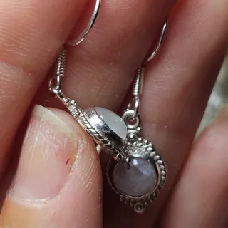 Pendientes Plata 925 y Piedra Luna