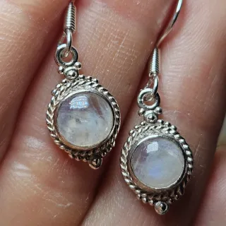 Pendientes Plata 925 y Piedra Luna