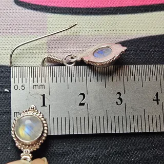Pendientes Plata 925 y Piedra Luna