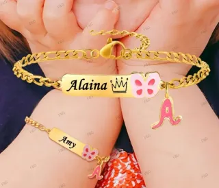 Collar personalizado nombre  para niñ@s y bebé