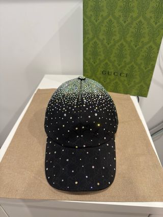 Gorra Gg Negra Swarovski