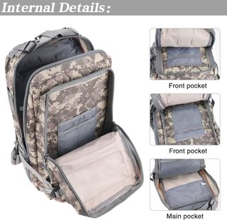 Mochila Táctica Militar 30L Camuflaje Senderismo,