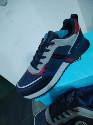 Sneakers Uomo N.42 Casual Sportivo Blu/Rosso