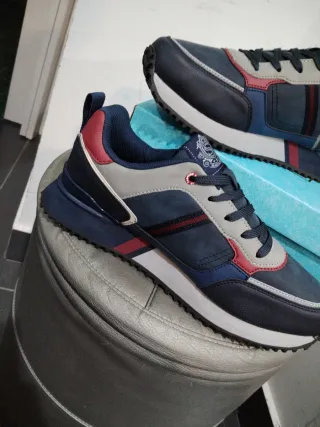 Sneakers Uomo N.42 Casual Sportivo Blu/Rosso