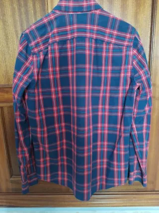 Camisa cuadros Hollister azul y rojo