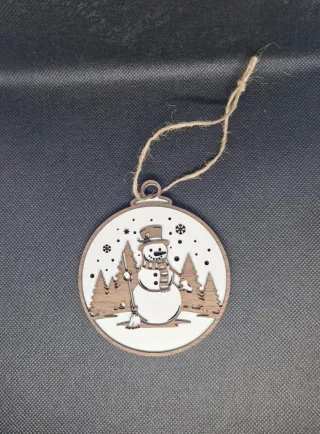 Bola Navidad Madera Personalizada