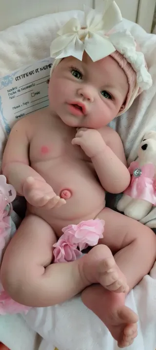 Bebé Reborn Silicona Completa 44cm y 2.700gm