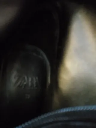 Botines de piel Zara Mujer Negros con Cordones