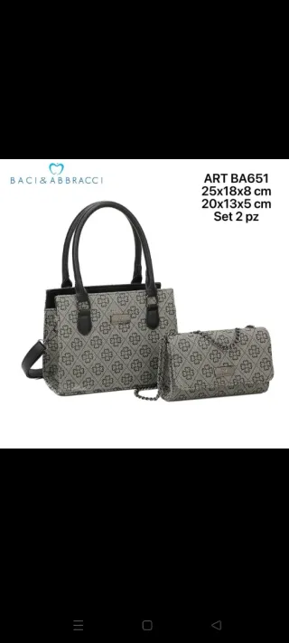 Set 2 borse Baci & Abbracci donna