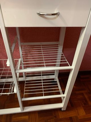 carrito de almacenaje de cocina con dos cajones
