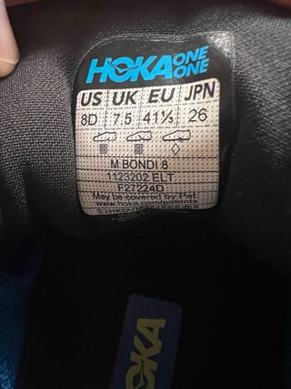 Zapatillas Hoka Bondi 8 Azul y Amarillo