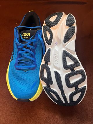 Zapatillas Hoka Bondi 8 Azul y Amarillo