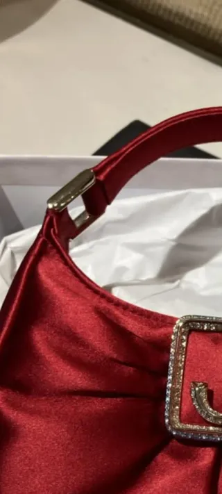 Bolso Hobo Edie Jimmy Choo Rojo y Dorado