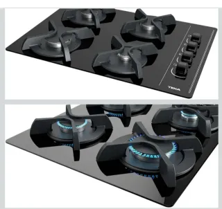 Placa de Gas Teka 60cm 4 fuegos