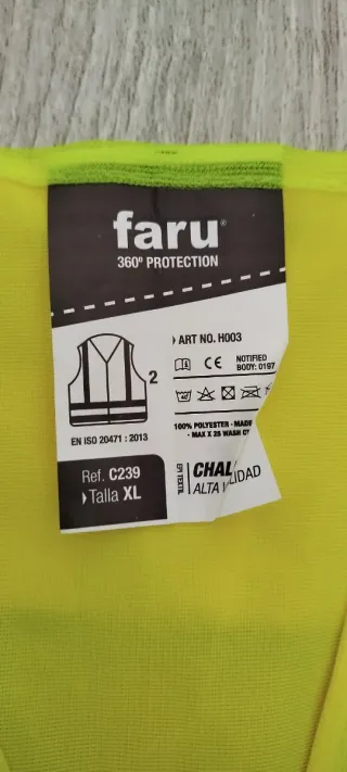 Chaleco reflectante alta visibilidad