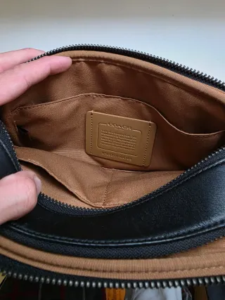 Borsa Coach Marrone e Nero Uomo