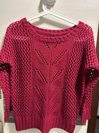 Jersey Zara Calado Burdeos Talla S