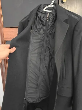 Abrigo Geox Negro Lana