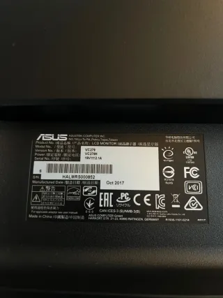 Monitores ASUS Negros Semi Nuevos