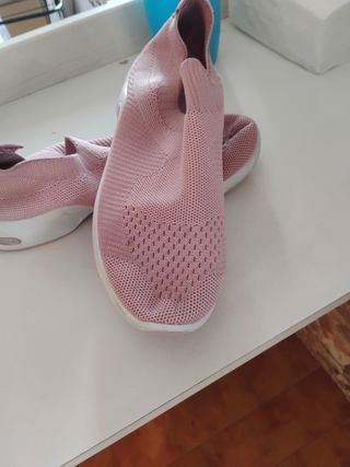 Zapatillas deportivas mujer rosa y blanco