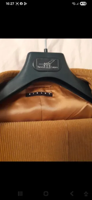 Completo Sisley giacca pantalone velluto