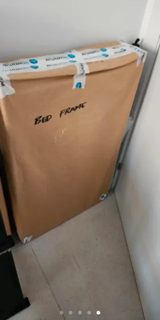 Bastidor Cama Metal Plegable Negro