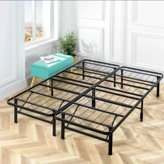 Bastidor Cama Metal Plegable Negro