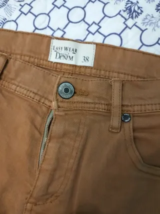 Pantalón loneta ocre talla 38 EASY WEAR