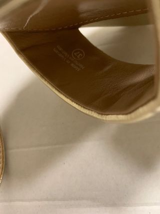 Sandalias doradas mujer tacón plataforma