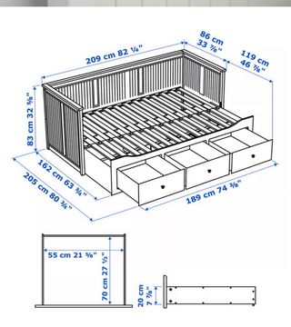 Estructura Diván HEMNES IKEA Blanca