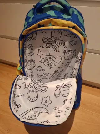 Mochila infantil con estampado marino