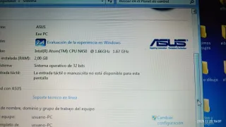 Asus Eee PC 1001 PX Portátil Blanco Atom N450 2gb