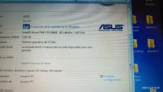 Asus Eee PC 1001 PX Portátil Blanco Atom N450 2gb