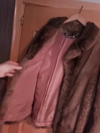 Abrigo pelo sintético visón