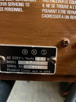 Piano Roland HP-70 Piano Plus