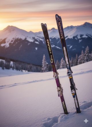 Esquís HEAD y Salomon con fijaciones