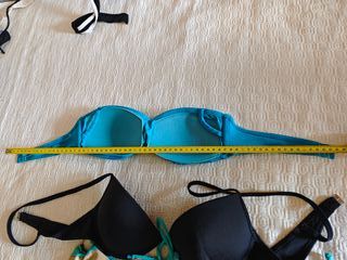 Lote 4 sujetadores bikini mujer talla M/L negro az