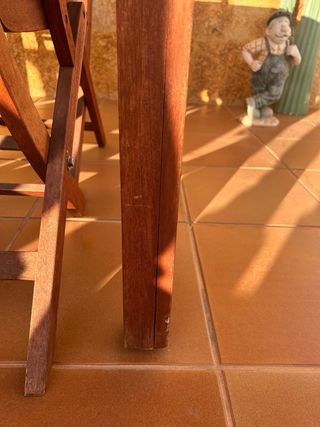 Mesa y 4 Sillas Terraza Madera FSC