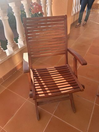 Mesa y 4 Sillas Terraza Madera FSC