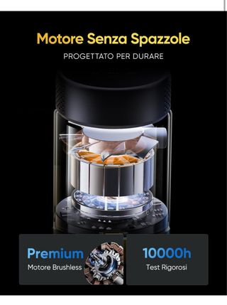 Aspirapolvere senza fili 58KPa/50 min con luce