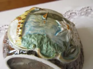 Decorazione Bottiglia in ceramica. Altezza 16,5cm