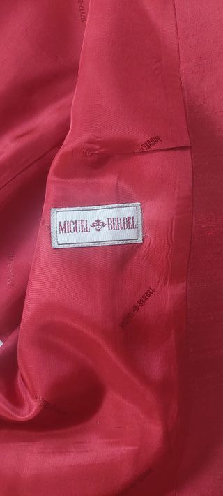 Vestido largo fiesta rojo vino