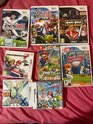 Lote Videojuegos Wii, 3DS, DS
