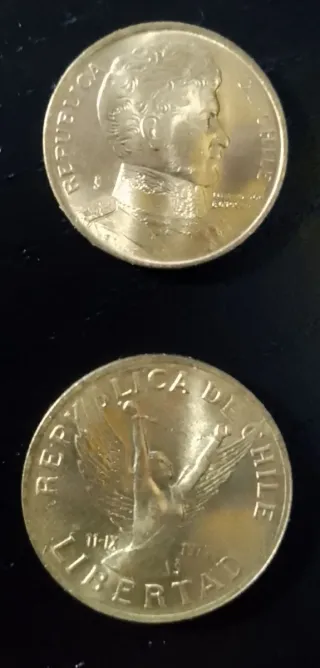 Cile set 4 monete 1/5 pesos 10/100 escudos