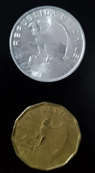 Cile set 4 monete 1/5 pesos 10/100 escudos