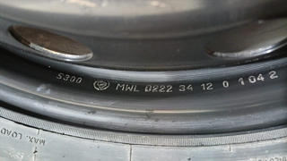 NEUMATICO REPUESTO FIAT 500 (150) CABRIO 169A4000