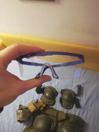 Set Protezioni Airsoft: Maschera, Occhiali, Gino..