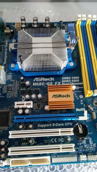 Placa Base ASRock N68C-GS FX AM3+ + cpu athlon II