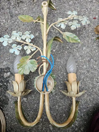 4 Lampade da Parete in Ferro Battuto